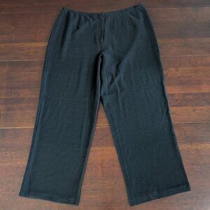Eileen Fisher Womens Plus Sz 1x Black Wool Pants Lightweight Minimalist Capsule